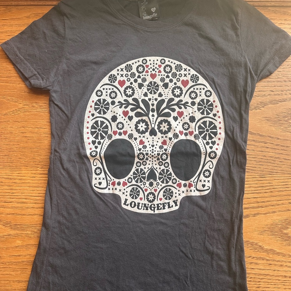 Loungefly Sugar Skull Charcoal T-Shirt